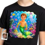 Camiseta personalizada de sirena oceánica para niño | Camiseta personalizada de aventura submarina Ropa personalizada www.customywear.com 2 Camiseta personalizada de sirena oceánica para niño | Camiseta personalizada de aventura submarina Camisetas para niño www.customywear.com 2