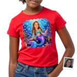 Personalized Mermaid Girl Youth T-Shirt | Custom Underwater Adventure Tee Girl's T-shirts www.customywear.com 6