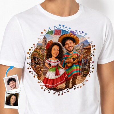 Personalized Mexican Couple Shirts | Custom Mexicana Matching Tees T-shirts for Couple www.customywear.com
