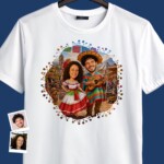 Personalized Mexican Couple Shirts | Custom Mexicana Matching Tees T-shirts for Couple www.customywear.com 3