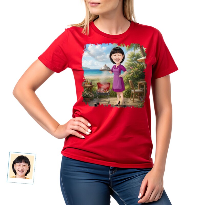 Personalized Women’s BBQ Shirt – Custom BBQ Lover Tees for mom, wife, girlfriend (11)