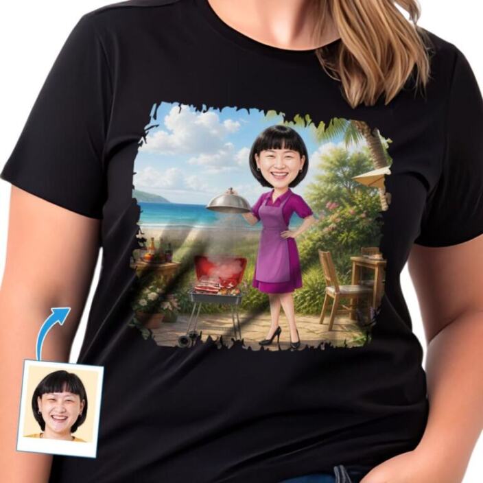 Personalized Women's BBQ Shirt - Custom BBQ Lover Tees for mom, wife, girlfriend (2)