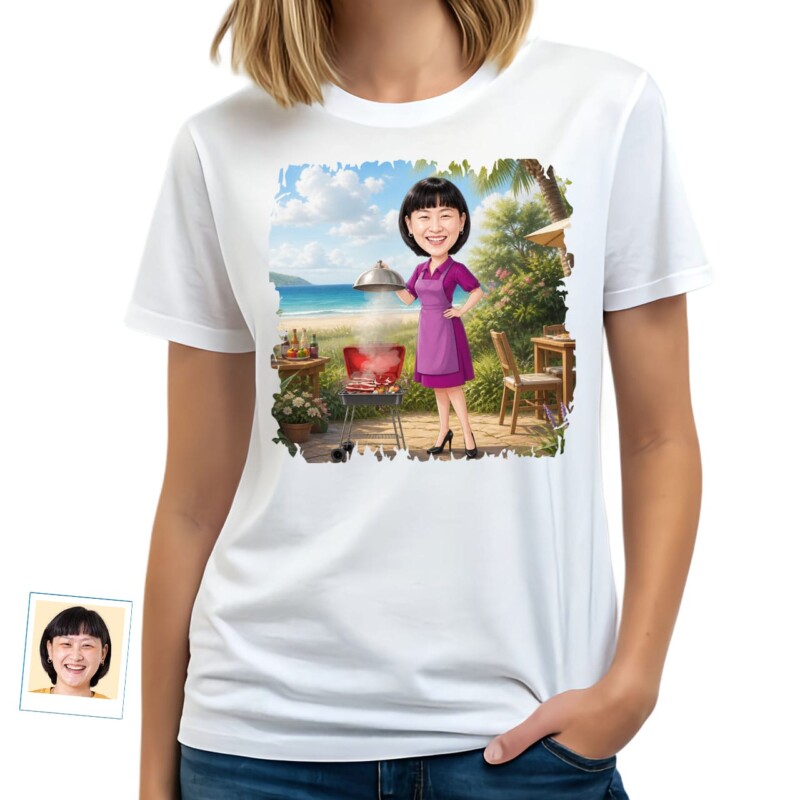 Personalized Women’s BBQ Shirt – Custom BBQ Lover Tees for mom, wife, girlfriend (9)