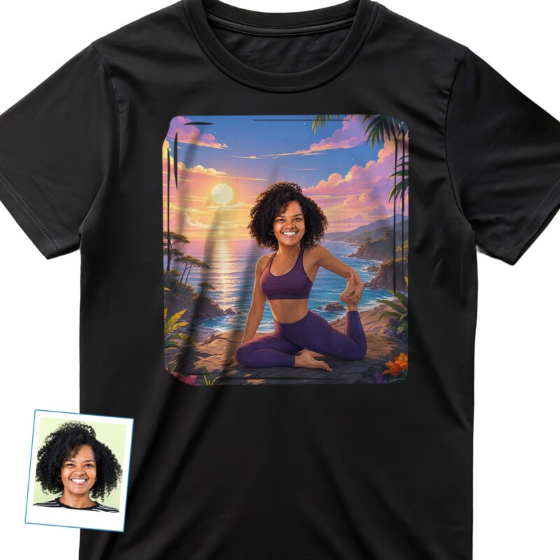 Personalized Women’s Beach Yoga Shirt Custom Yoga Tee (8)