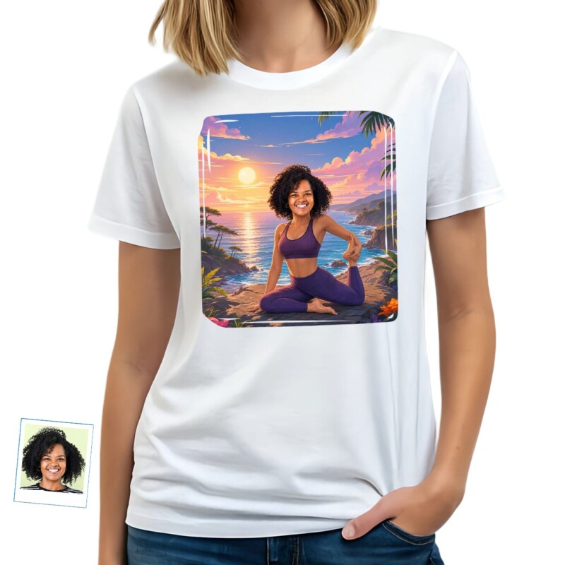Personalized Women’s Beach Yoga Shirt Custom Yoga Tee (9)