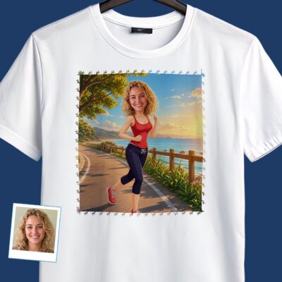 Personalized Women’s Jogging Shirt | Custom Running Tee T-shirts for Women www.customywear.com 2