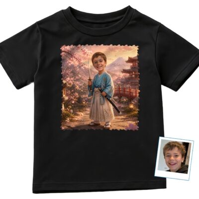 Samurai boy tee – Personalized Japan Travel Samurai Tee Boy's T-shirts www.customywear.com 2