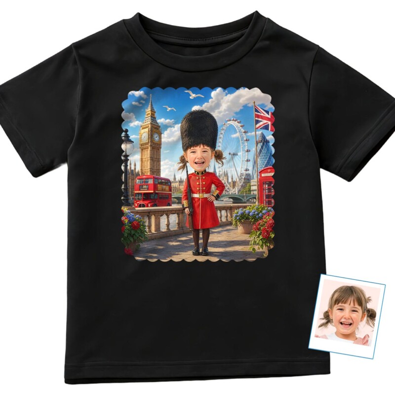 Stand Tall with the Queens Custom Royal Guard Girl Shirt – Personalized Youth Tee (4)