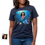 Transform Your Photo into a Custom Little Mermaid Tee – Perfect Mermaid Gifts T-shirts for Women www.customywear.com 5