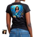 Transform Your Photo into a Custom Little Mermaid Tee – Perfect Mermaid Gifts T-shirts for Women www.customywear.com 7