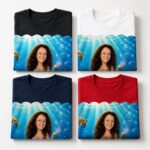 Transform Your Photo into a Custom Little Mermaid Tee – Perfect Mermaid Gifts T-shirts for Women www.customywear.com 8