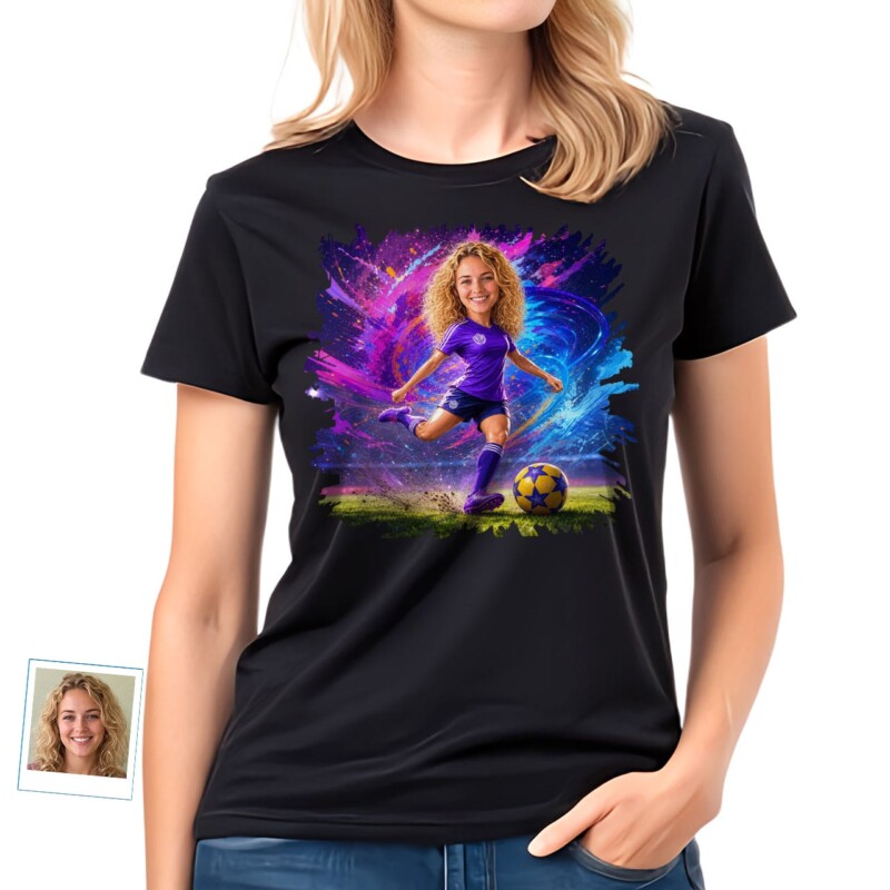 Women's Soccer Shirt Custom Designed Soccer T-Shirts for Women Personalized Sports Apparel (19) Camiseta de fútbol para mujer: Camisetas de fútbol personalizadas para mujer | Ropa deportiva personalizada
